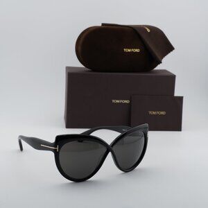 Tom Ford Beatrice FT1196 01A Butterfly Sunglasses - Black/Smoke